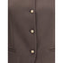 Giorgio Armani Single-breasted hemp and viscose Vest